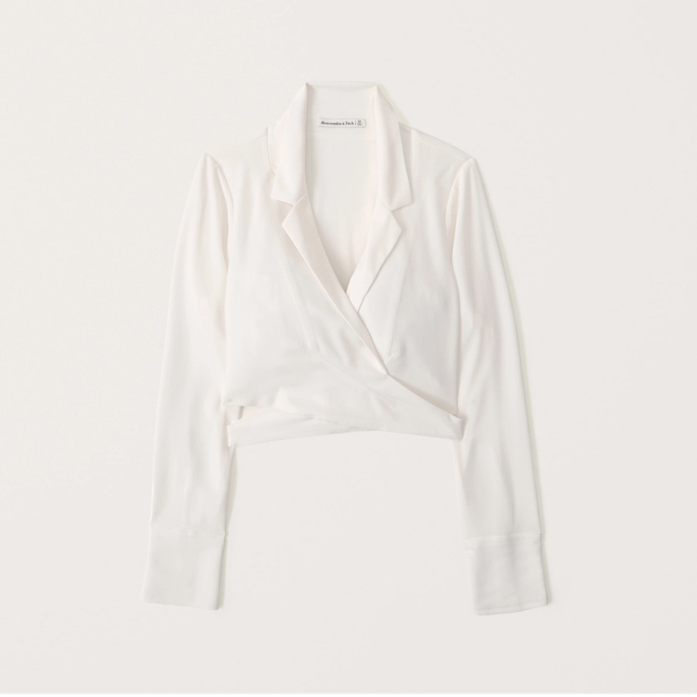 Abercrombie & Fitch long sleeve wrap blazer top